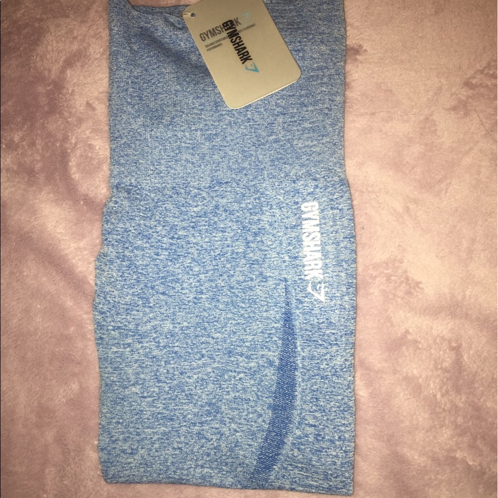 Gymshark Seamless Crop Leggings. Size small. Blue.