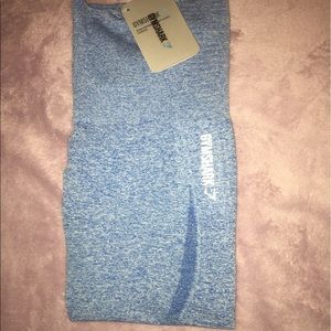 Gymshark Seamless Crop Leggings. Size small. Blue.