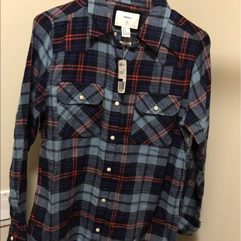 Women's shirt navy, light blue and light pink