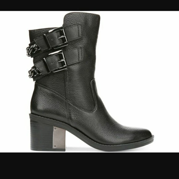 65% off Fergie Shoes - FERGIE Wistful Black Leather Combat ... Fergie Shoes