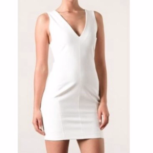 Elizabeth and James White Cocktail Dress