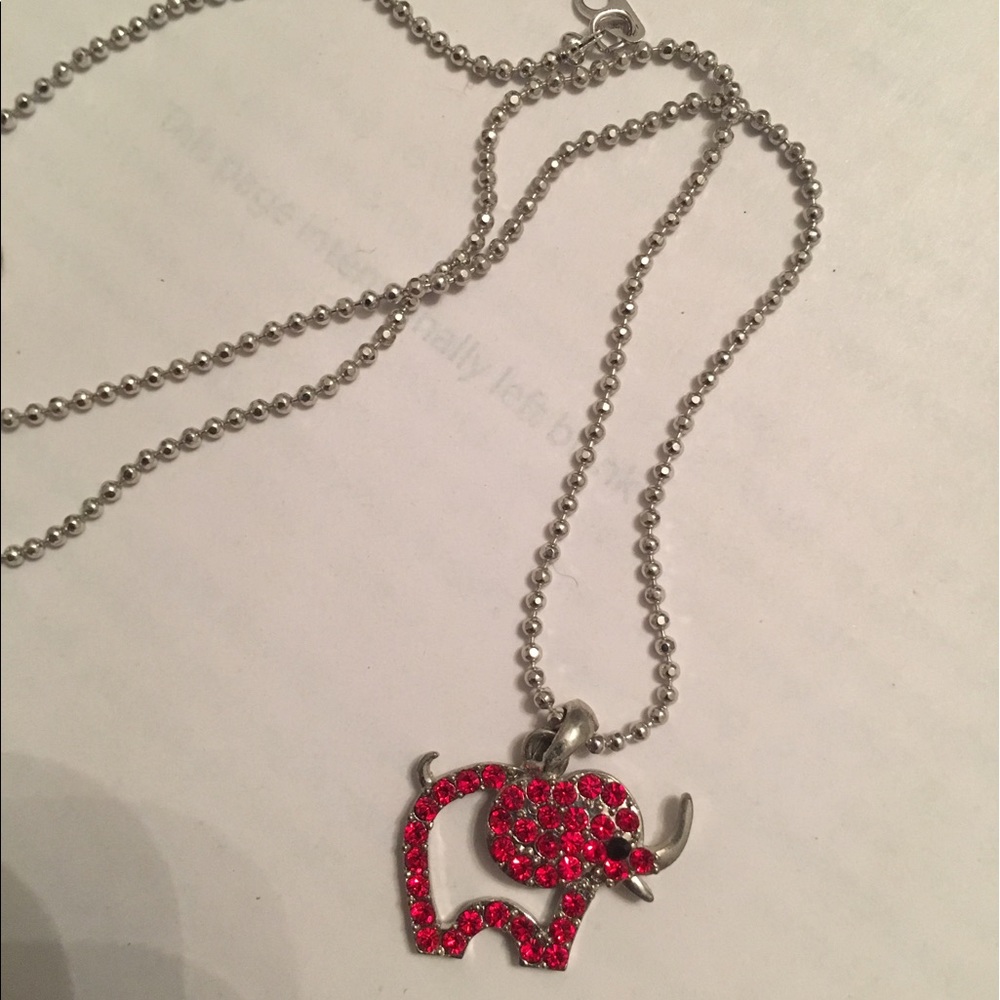 Red elephant necklace