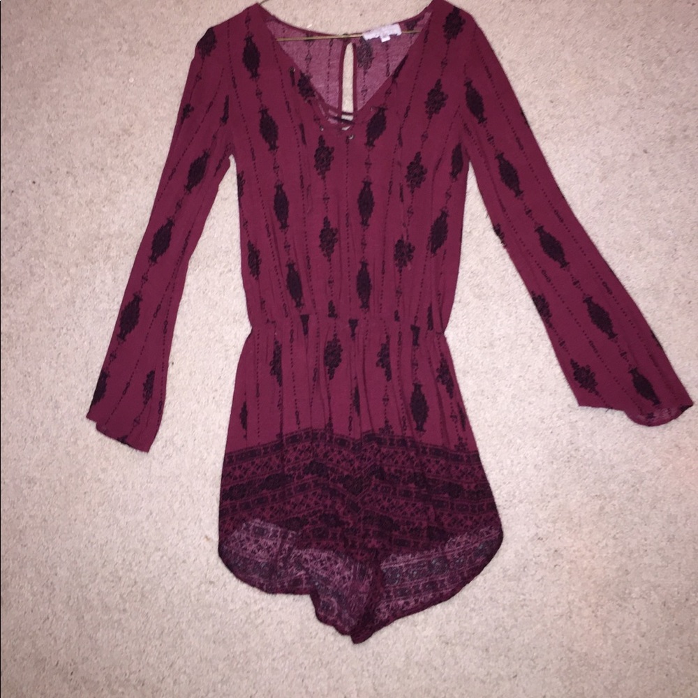 kendall and kylie maroon romper