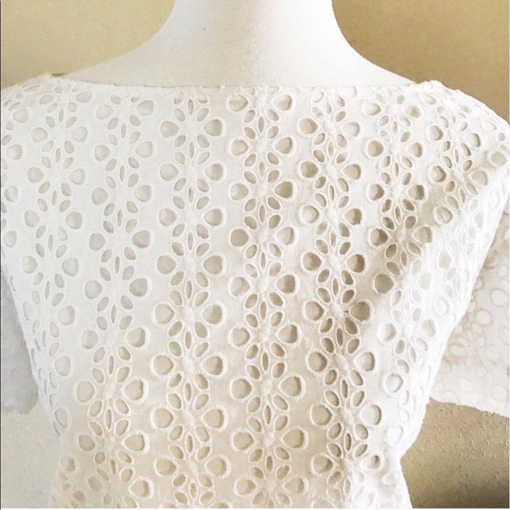 Kate Spade eyelet short sleeve shift dress - Picture 3 of 3