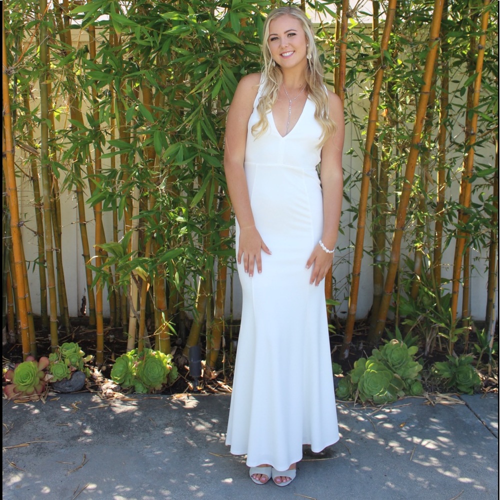White prom dress