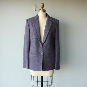 Vintage wool tweed boyfriend blazer jacket