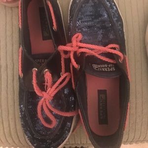 Sperry blue sequin