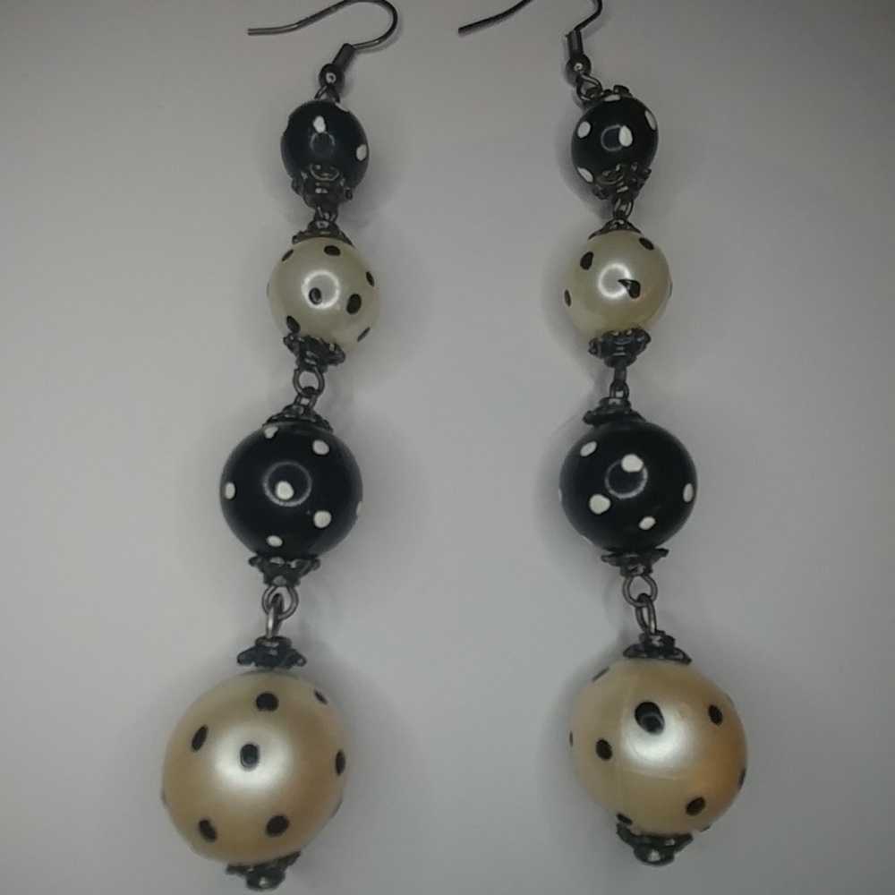 Unique polka dot earrings