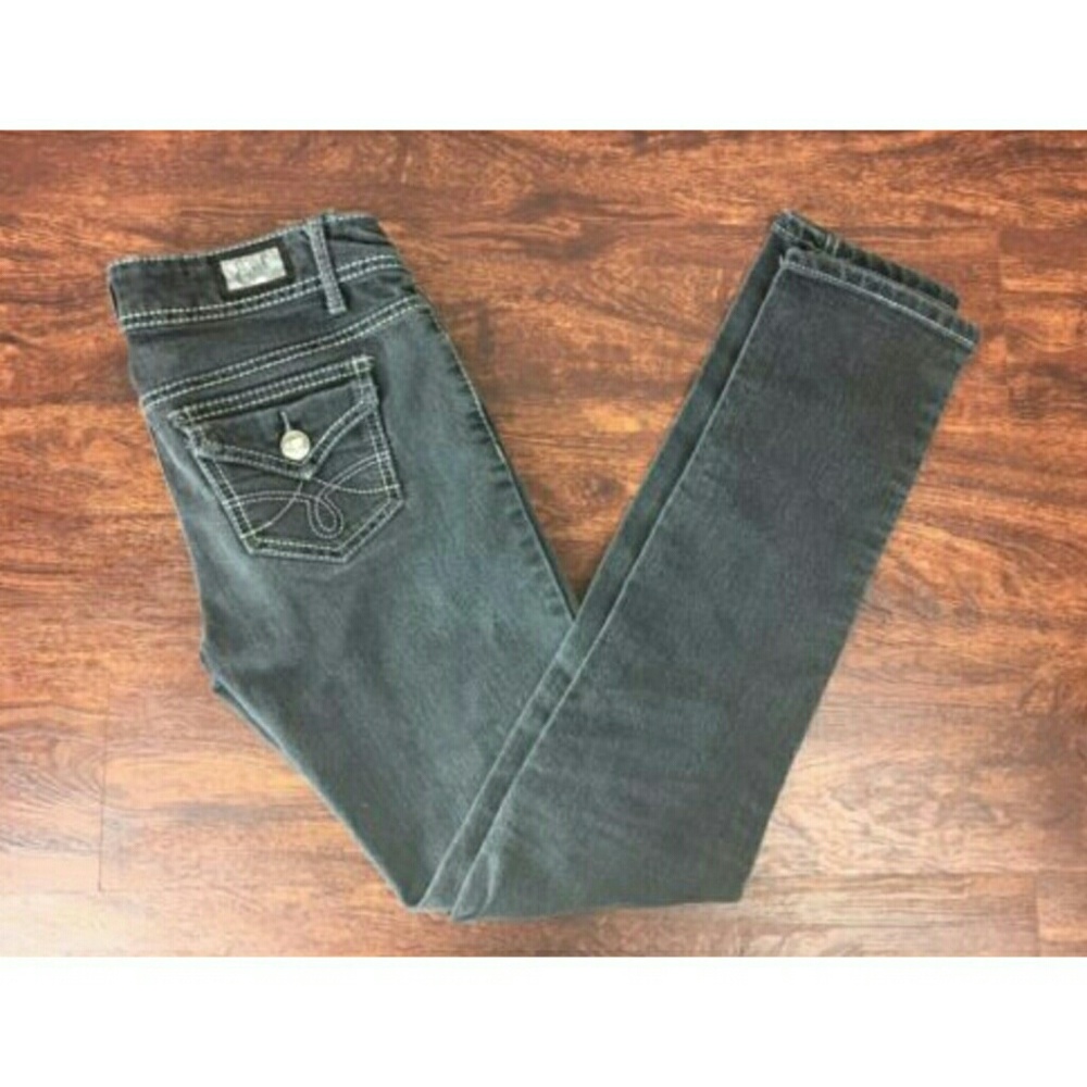 Grey Earl Jean Blue Skinny Jeans Back Flap 5