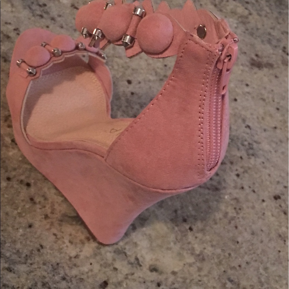 Plush Pink Wedges