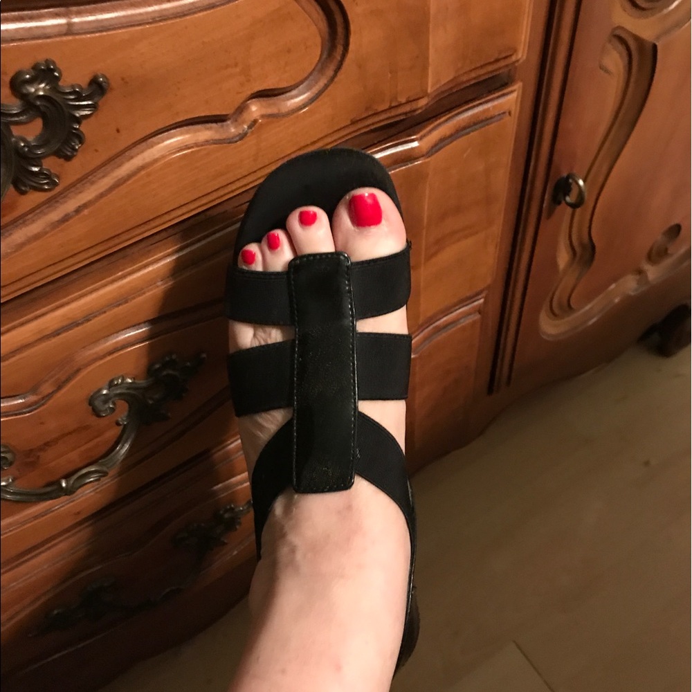 Black Sandles super comfy gently worn