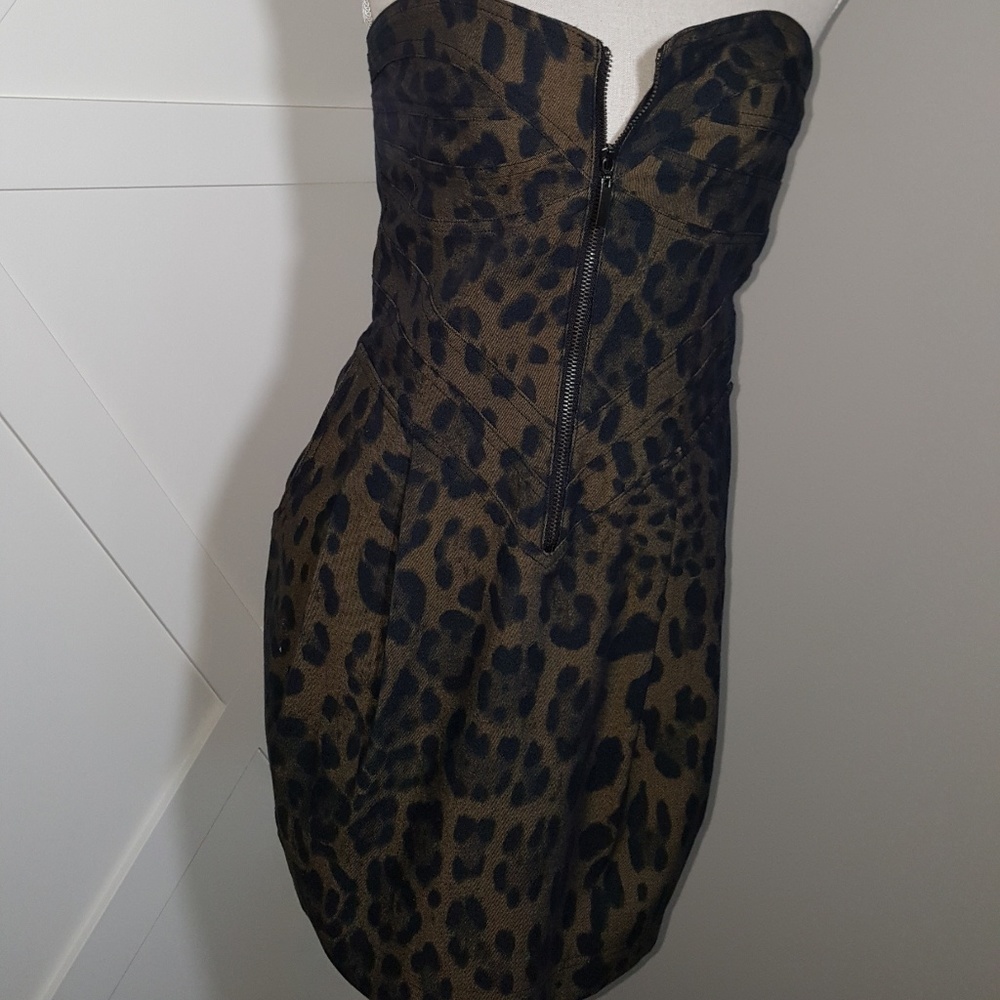 Iklektikk Sz M leopard  print zip front dress ■□■□