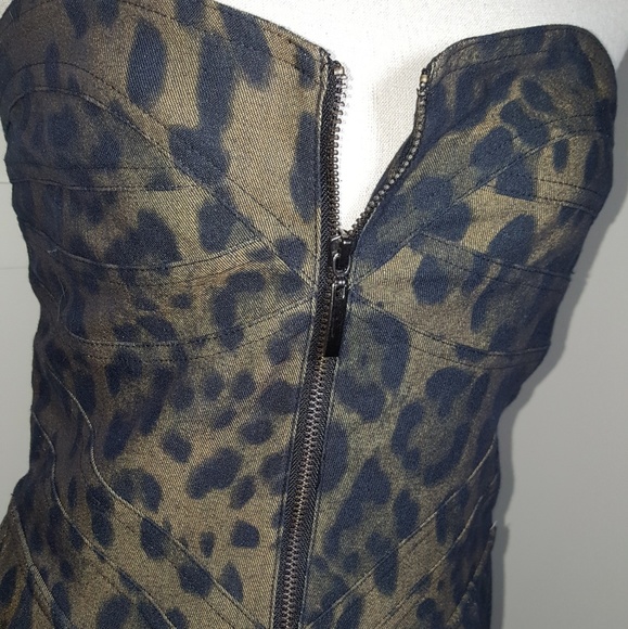 Iklektikk Sz M leopard  print zip front dress ■□■□ - Picture 2 of 7