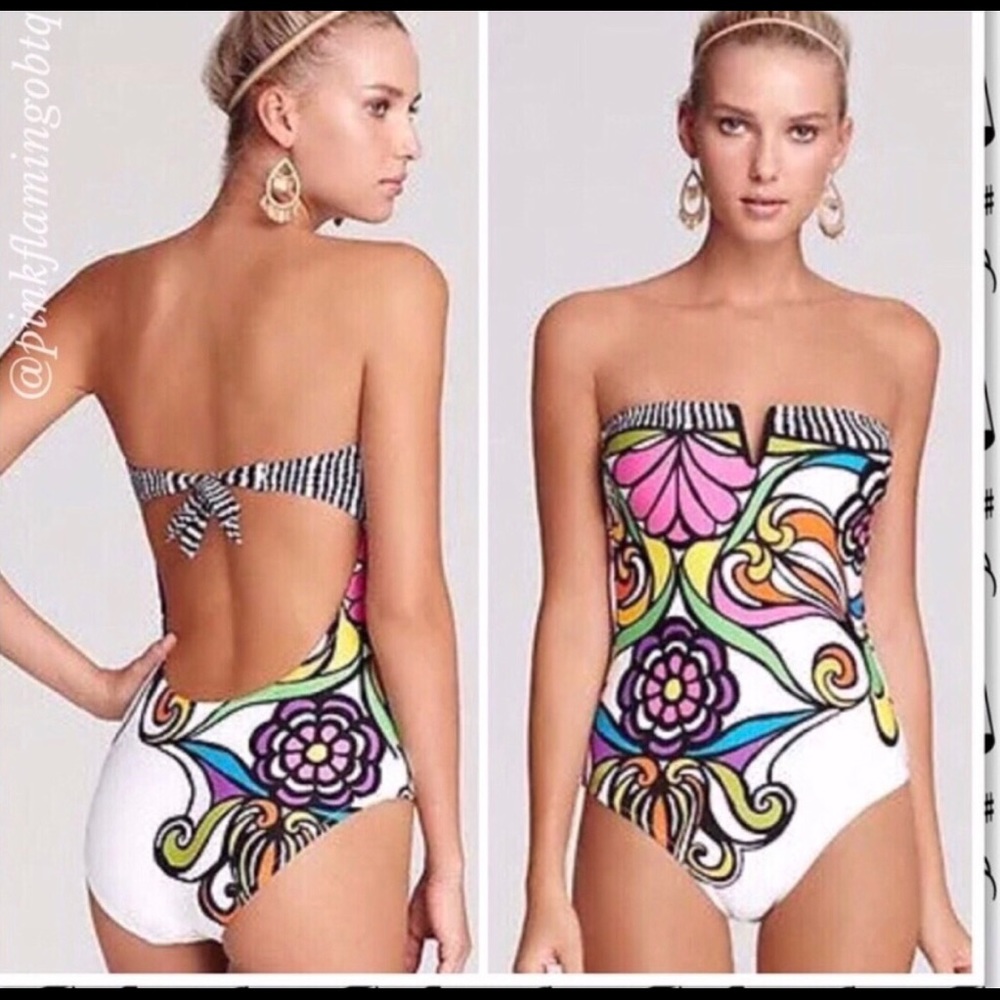 Vintage style monokini swimsuit