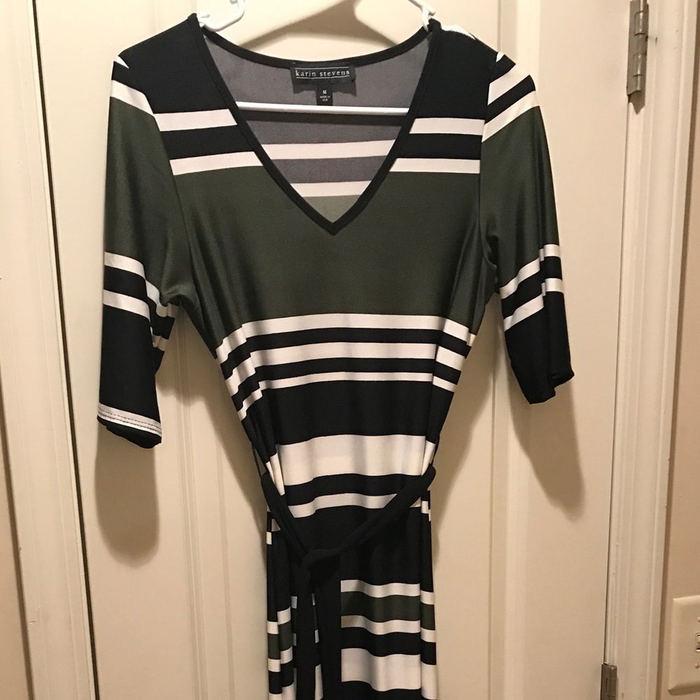 Maxi length, belted dress