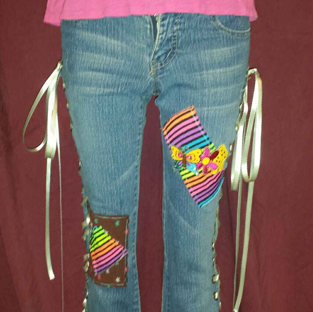 Revamped Hippie Lace Up Pants - 0/31"