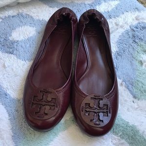 Tory Burch never worn reva flats -Bordeaux