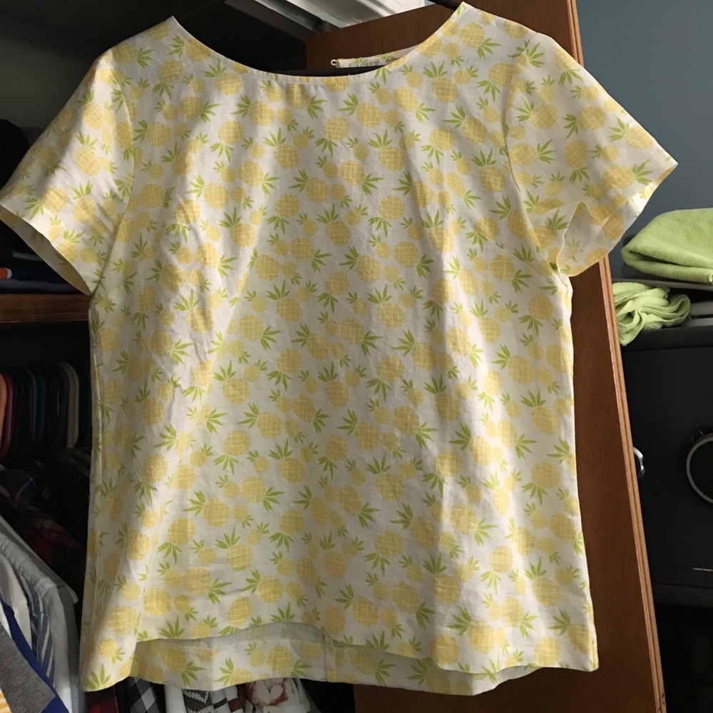 Linen pineapple shirt