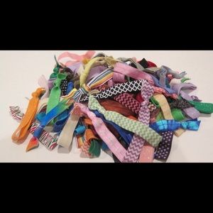 20 Colorful Hair Ties Solids, Chevron, GlitterGWP!