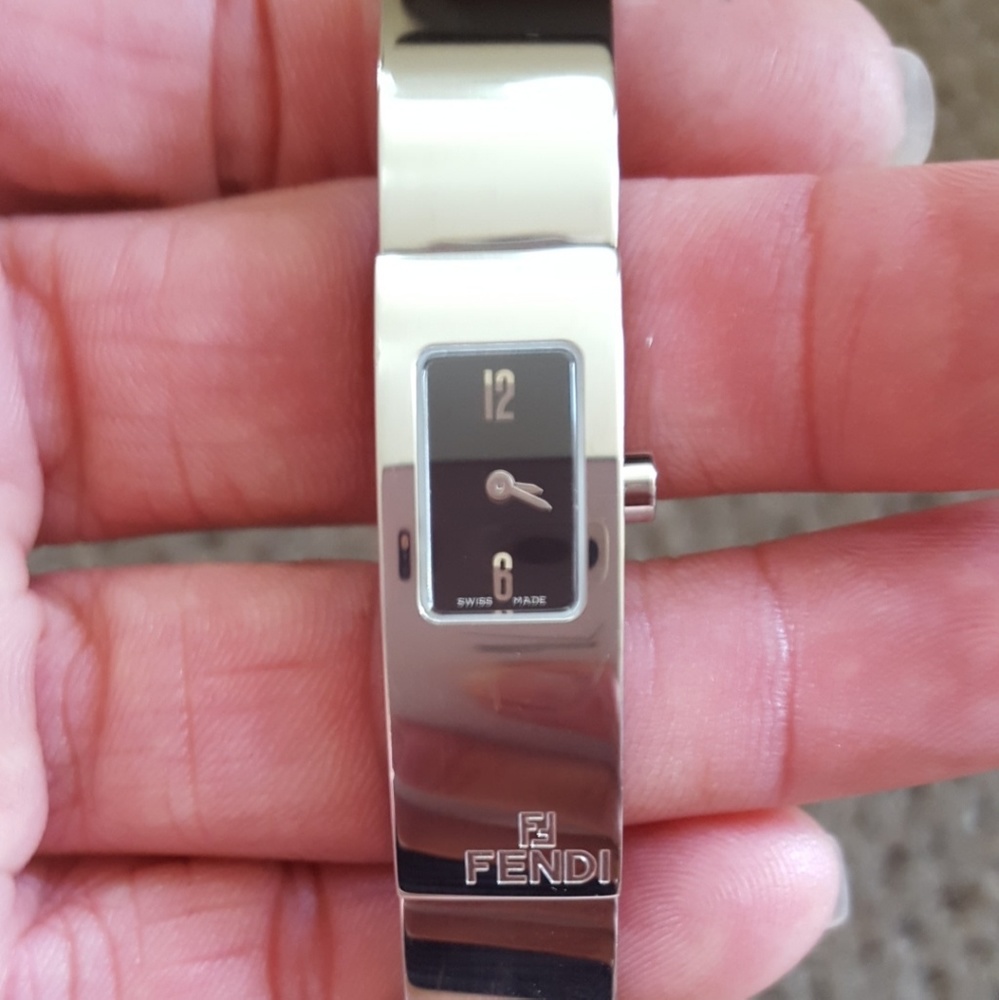 Genuine FENDI silver Swiss made ladies watch