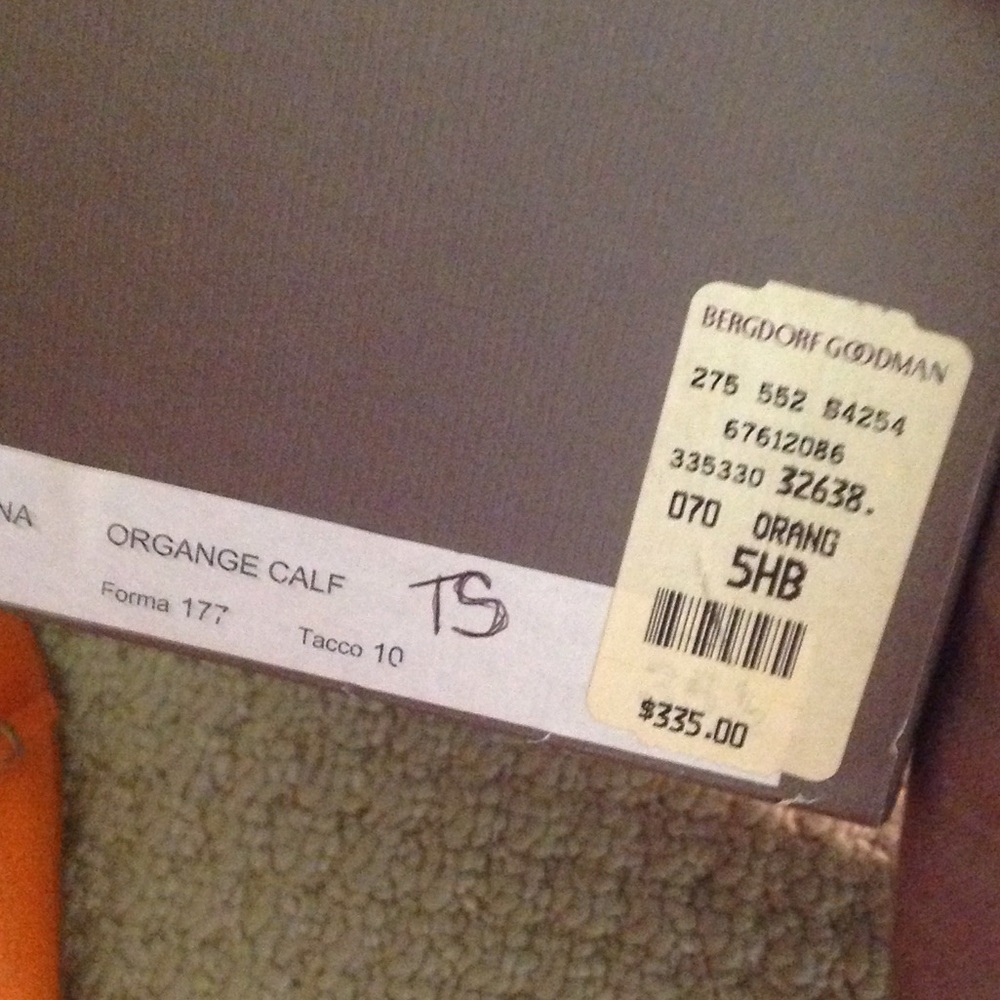Lambertson Truex Flats in stunning orange leather - Picture 4 of 4