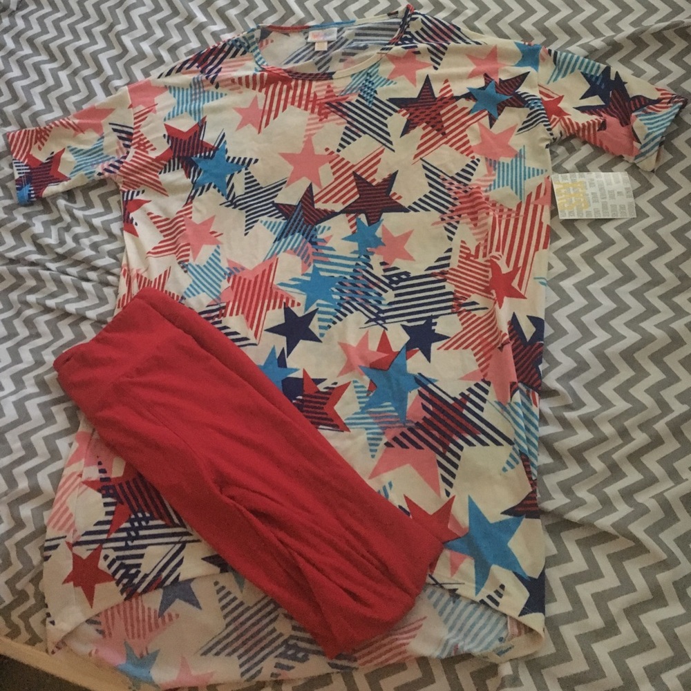 XXS Americana Irma and OS legging set