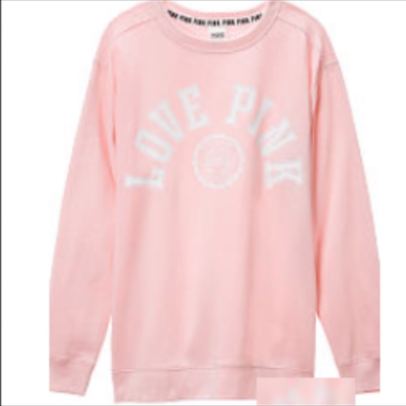 pink campus crew sweatshirt