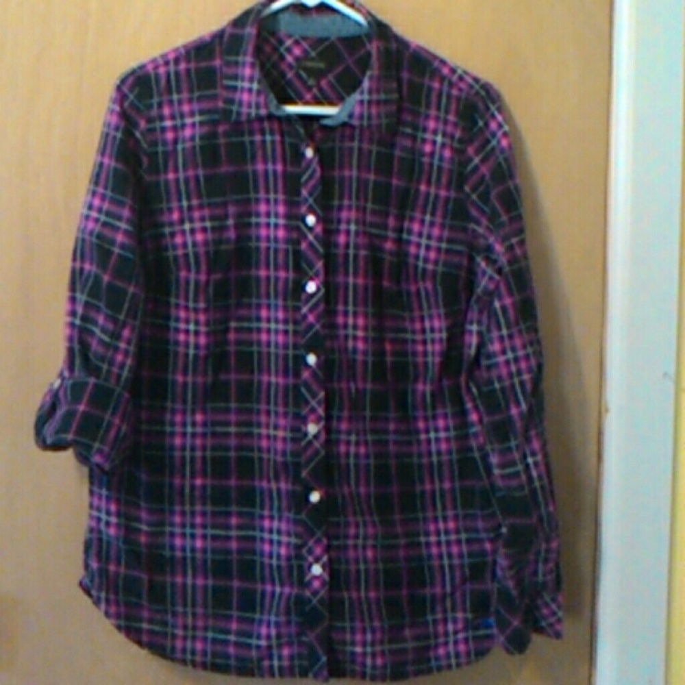 Pink & Black plaid shirt