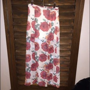 Floral maxi skirt