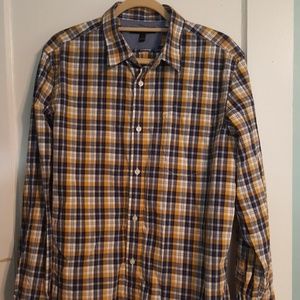 Men's plaid button down Banana Republic shirt