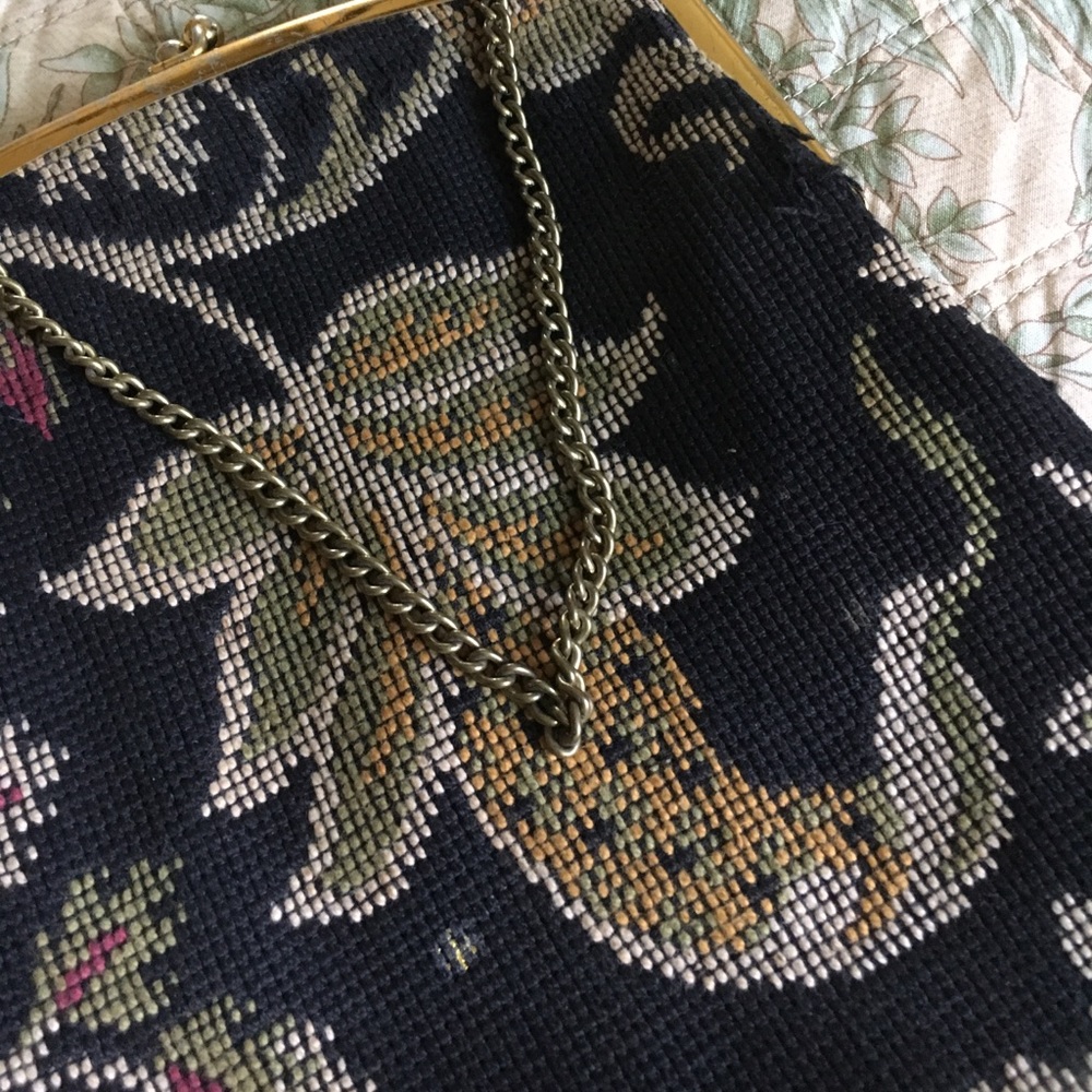 Vintage needle point handbag