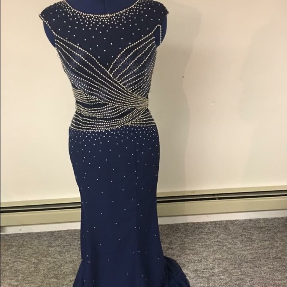 Johnathon Kayne navy blue gown