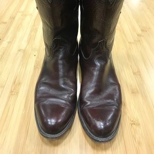 Luchesse Burgundy 1883 style cowboy boots sz 11D