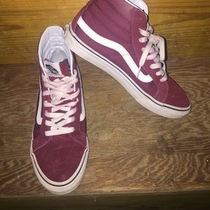 Vans Sk8 Hi Tops Maroon