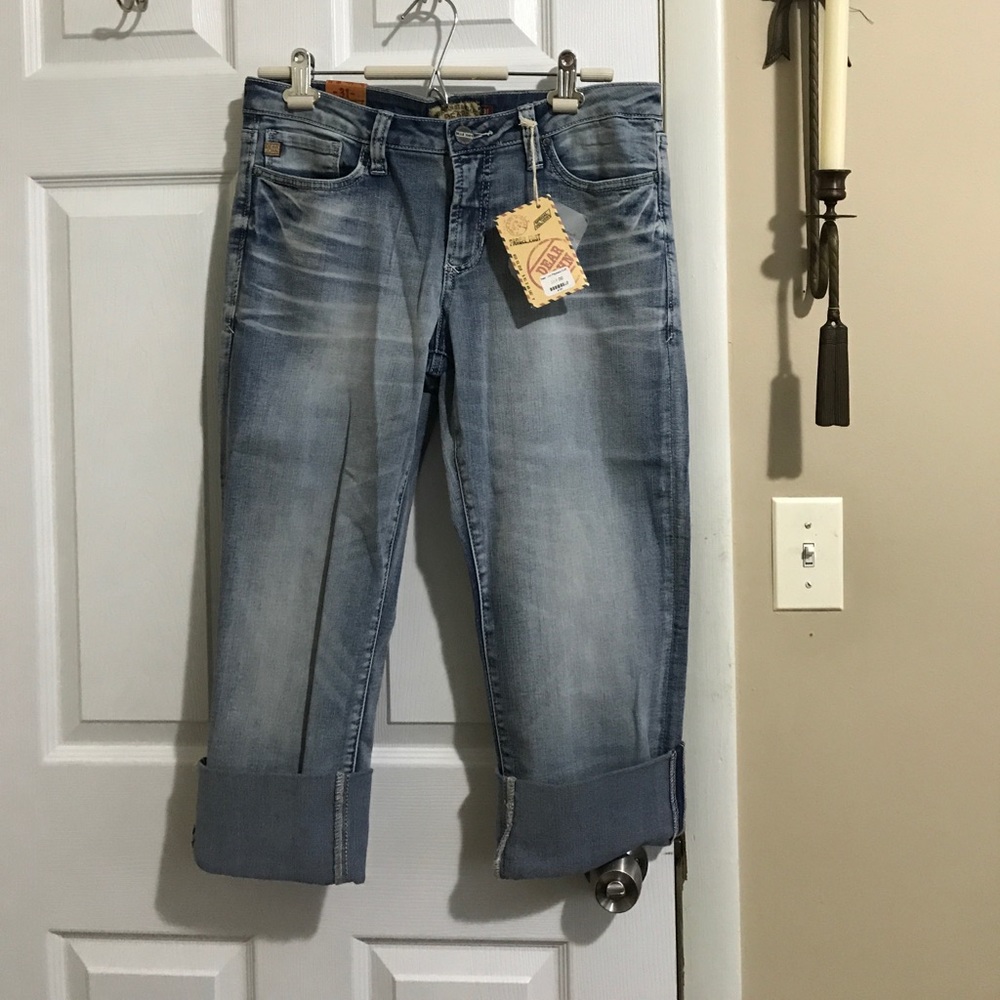 Dear John Los Angeles cropped denim jeans.