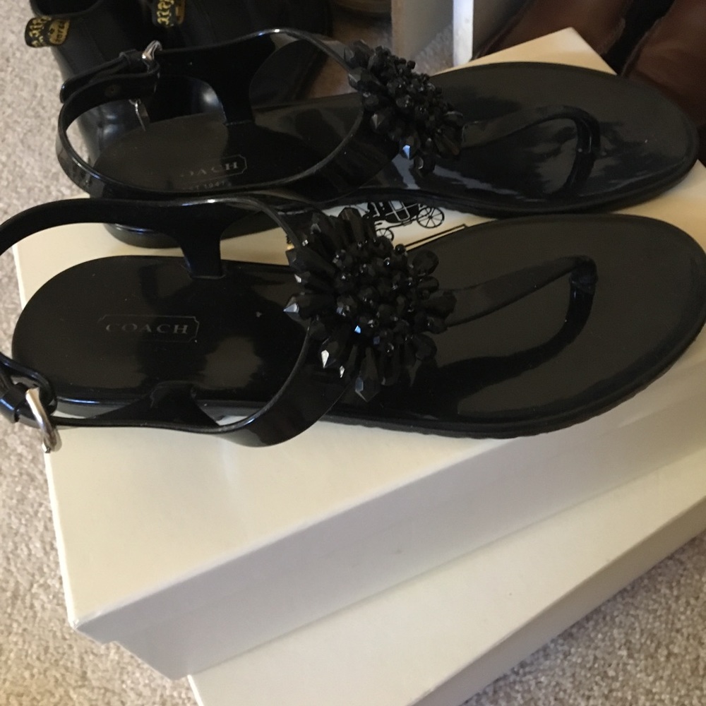 💥PERFECT Condition Coach Embellished Sandals