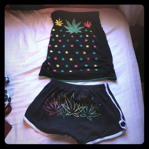 Weed top and shorts