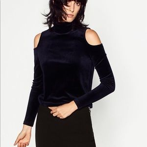 Zara Velvet Cold Shoulder
