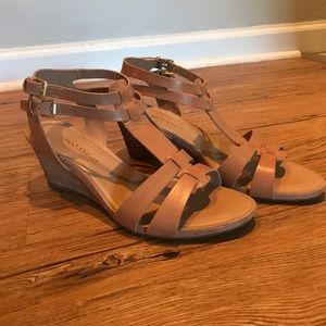 Franco Sarto leather low heel sandals
