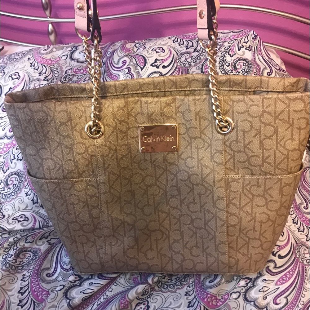 Calvin Klein logo tote