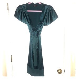 BCBG tie waist silk dress