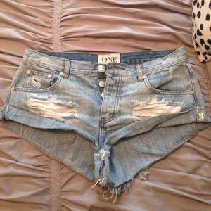 One Teaspoon Bandit Denim Shorts