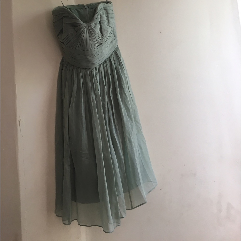 J crew size 00 strapless green dress