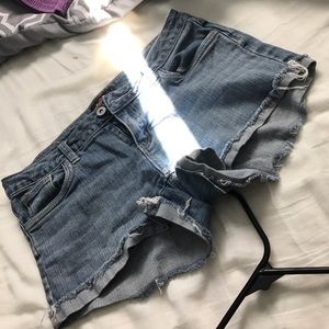 Denim cutoff shorts