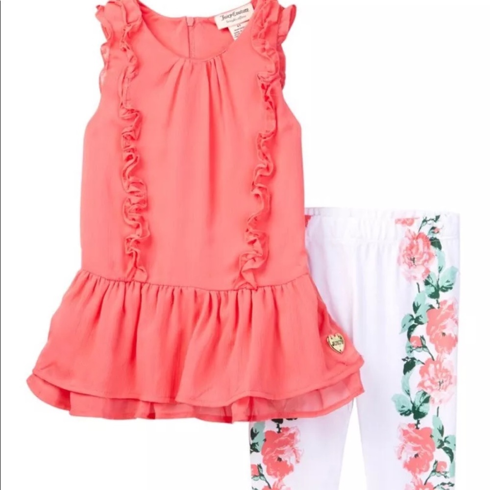 NWT JUICY COUTURE Girls Kids Tunic Legging set 4T