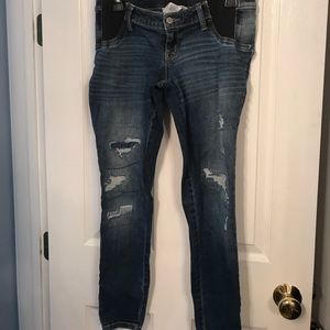 Dark Maternity ankle skinny jeans