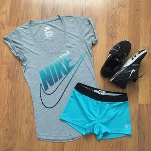 Loose Fit Nike Shirt and Soffe Shorts Bundle