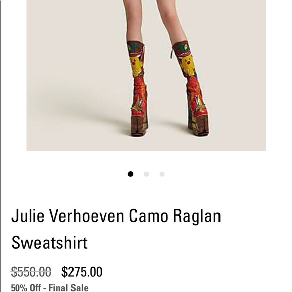 ❌SOLD❌ Marc Jacobs Julie Verhoeven Camo Sweatshirt - Picture 8 of 8