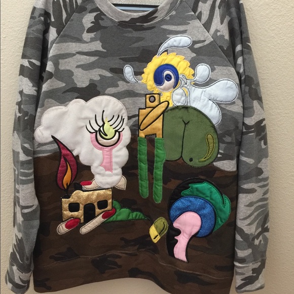 ❌SOLD❌ Marc Jacobs Julie Verhoeven Camo Sweatshirt - Picture 2 of 8