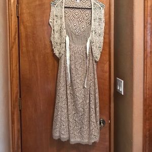 Taupe Vintage Dress Size 10